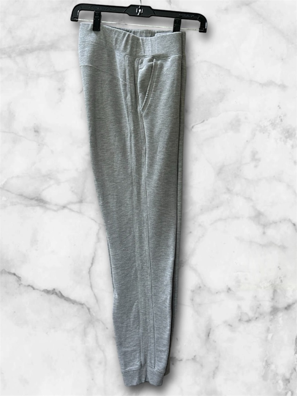 Ralph Lauren Heather Gray Joggers Sweatpants Side Stripe Pocket Logo Soft Size S - Picture 6 of 13